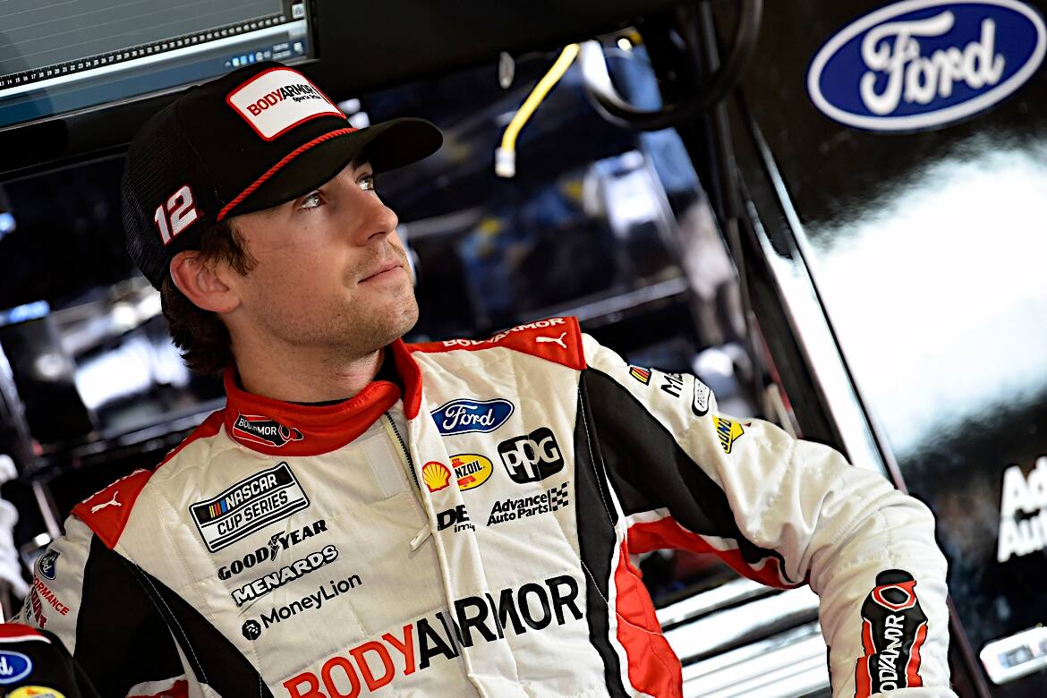 Team Penske's Ryan Blaney was the strongest Mustang all day, leading 54 laps. Team Penske's Ryan Blaney was the strongest Mustang all day, leading 54 laps.